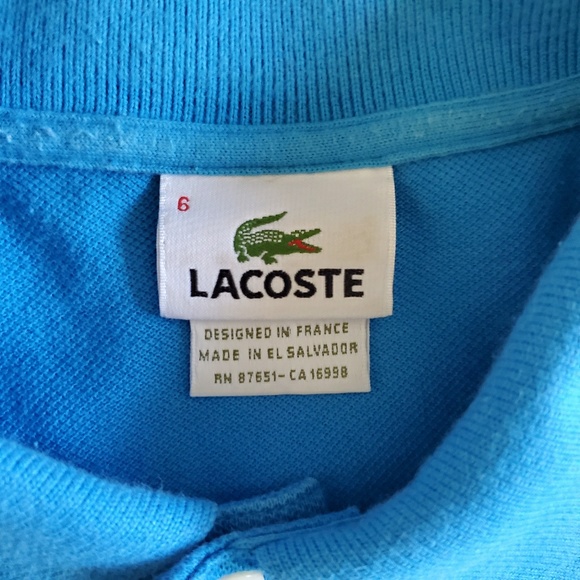 Lacoste Men's Size X Large Blue Polo Short Sleev - Picture 5 of 7